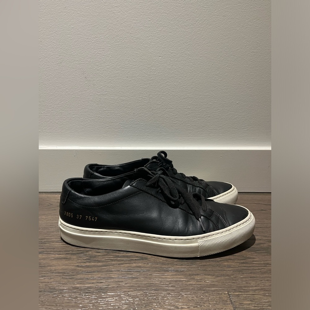 Woman by Common Projects Black Original Achilles Low Sneaker (Size 37)